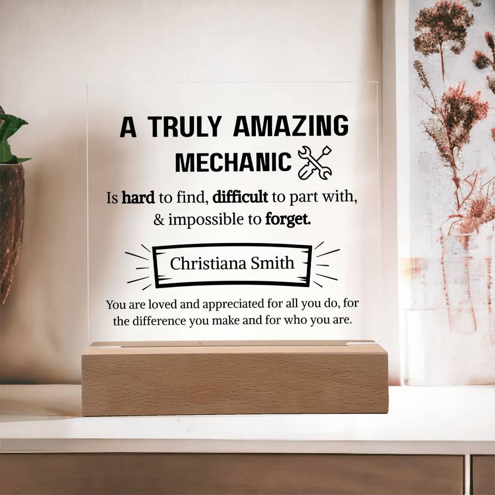 Mechanic Appreciation Personalized Plaque – Gift for Mechanic – view 2