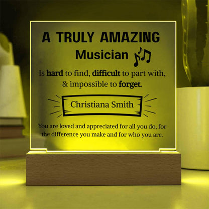 Musician Appreciation Personalized Plaque – Musician Gift – view 4