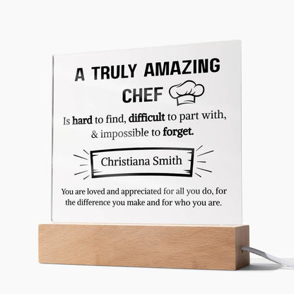 Chef Appreciation Personalized Acrylic Plaque – Gift For Chef – view 9