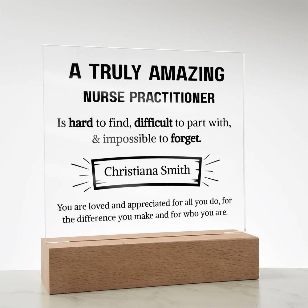 Nurse Practitioner Appreciation Personalized Plaque – Gift for Np – view 8