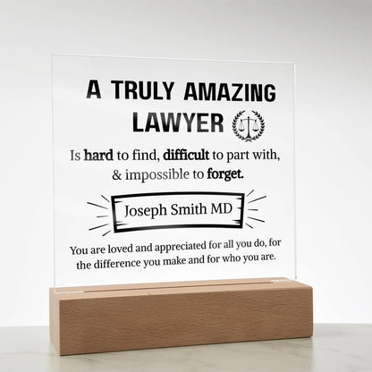 Lawyer Appreciation Personalized Plaque – Gift for Lawyer – view 8