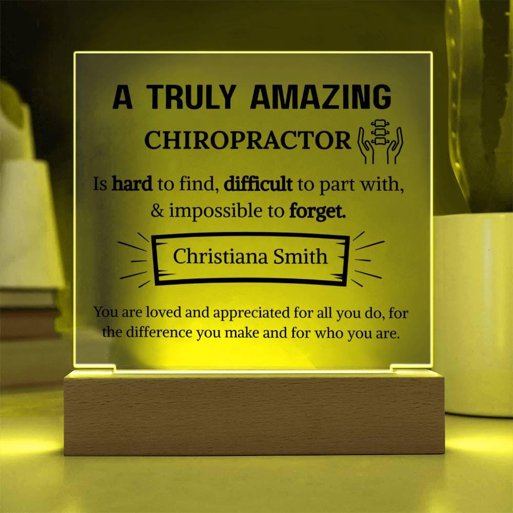 Chiropractor Appreciation personalized Acrylic Plaque – view 4