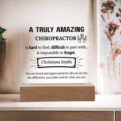 Chiropractor Appreciation personalized Acrylic Plaque – view 9