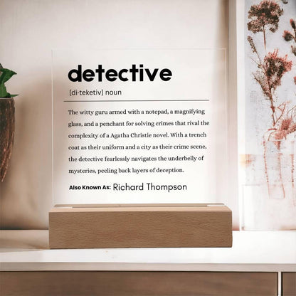 Detective Gift Personalized Definition Acrylic Plaque – view 10