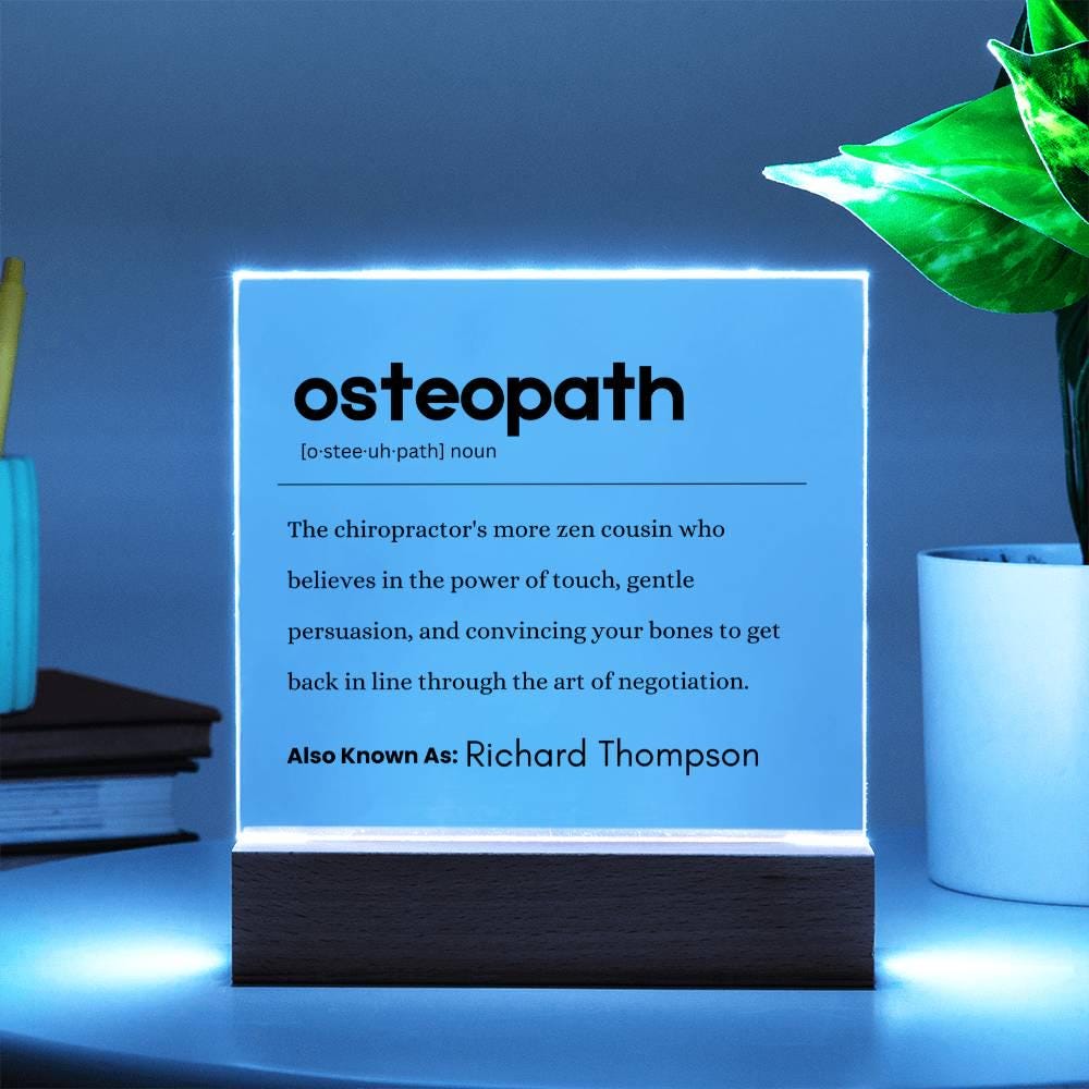 Osteopath Gift Personalized Definition Acrylic Plaque – view 3