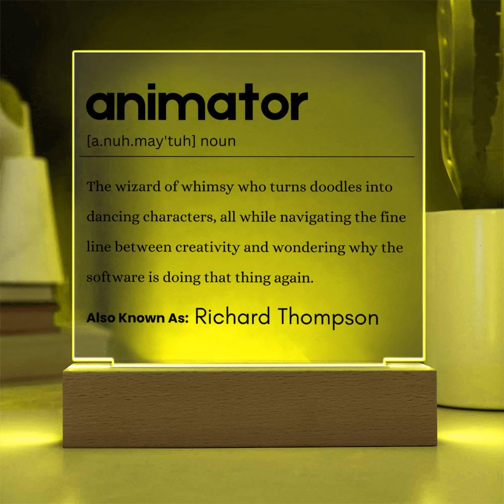 Animator Gift Personalized Definition Acrylic Plaque – Birthday Gift – view 4