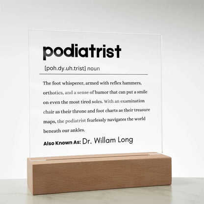Podiatrist Gift Definition Personalized Acrylic Plaque – view 10
