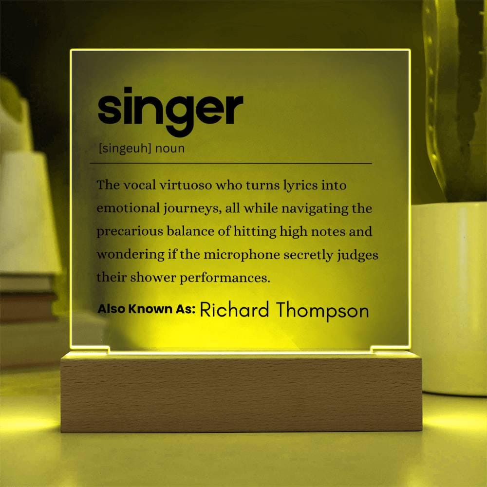 Singer Gift Personalized Definition Acrylic Plaque – view 4
