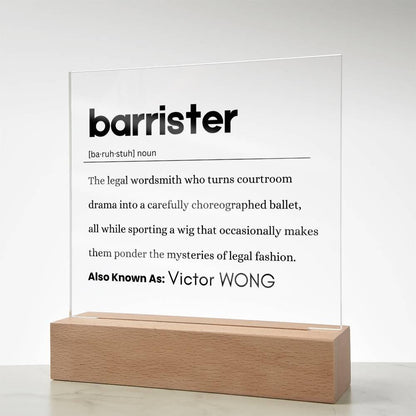 Barrister Gift Personalized Definition Acrylic Plaque – Gift – view 2