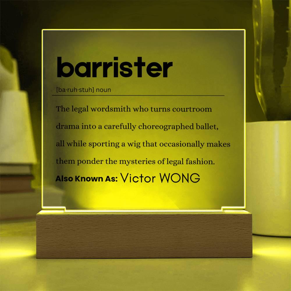 Barrister Gift Personalized Definition Acrylic Plaque – Gift – view 4