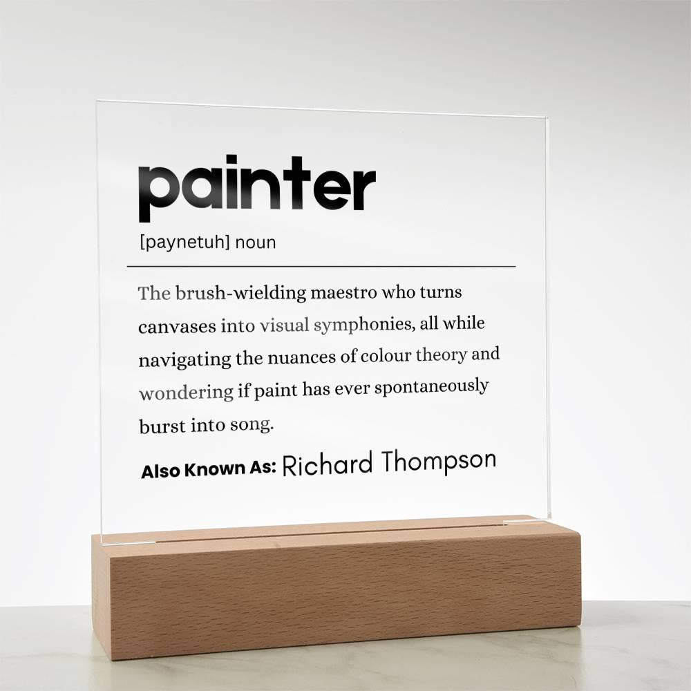 Painter Gift Personalized Definition Acrylic Plaque – Artist Gifts – view 9