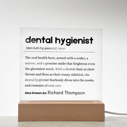 Dental Hygienist Personalized Definition Acrylic Plaque – view 8