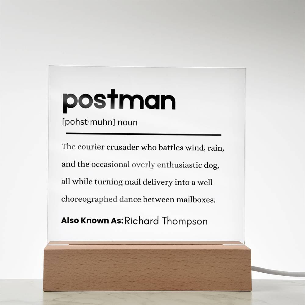 Postman Gift Personalized Definition Acrylic Plaque – Mail Carrier – view 8