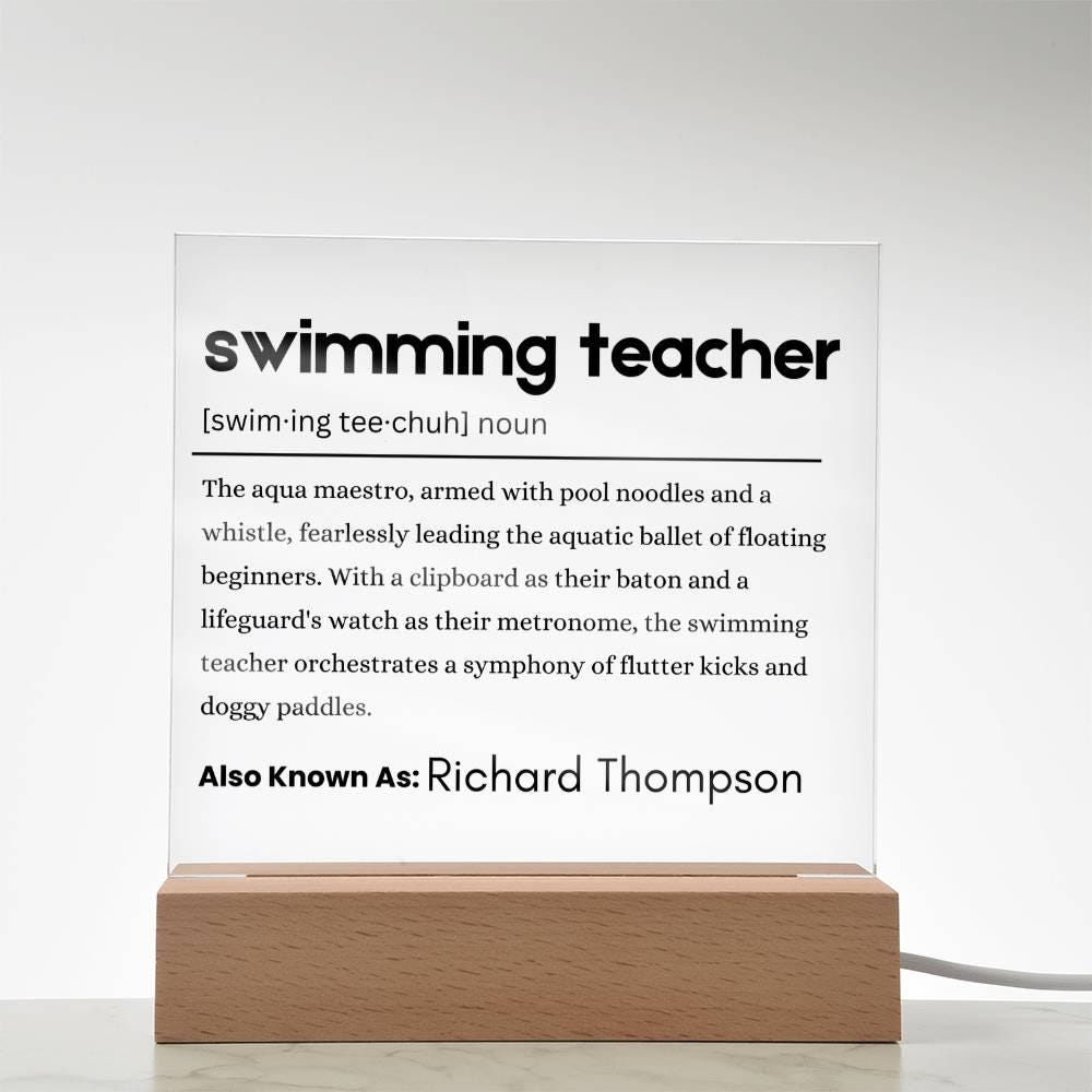 Swimming Teacher Gift Personalized Definition Acrylic Plaque – Gift – view 7
