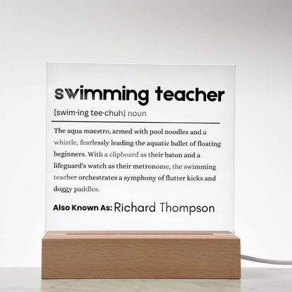 Swimming Teacher Gift Personalized Definition Acrylic Plaque – Gift – view 7