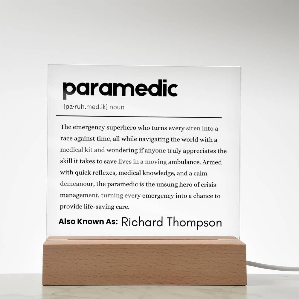 Paramedic Gift Personalized Definition Acrylic Plaque – EMT Gifts – view 9