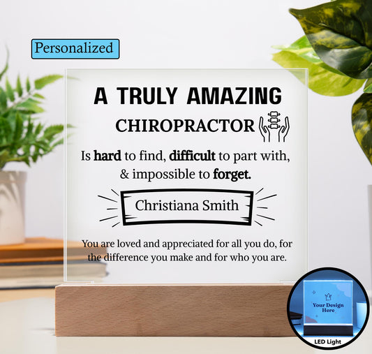 Chiropractor Appreciation personalized Acrylic Plaque