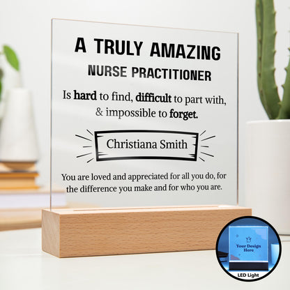 Nurse Practitioner Appreciation Personalized Plaque – Gift for Np – view 2