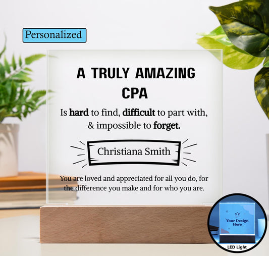 CPA Appreciation Personalized Acrylic Plaque – Gift for CPA