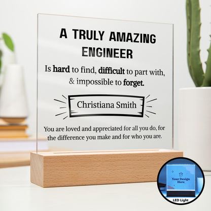 Engineer Appreciation Personalized Acrylic Plaque – Gift for Engineer – view 10