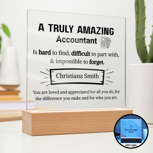 Accountant Appreciation Personalized Acrylic Plaque – Tax Season Gift