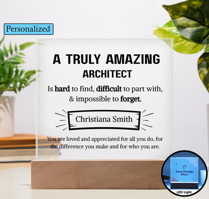 Architect Appreciation Personalized Acrylic Plaque – Christmas Gifts
