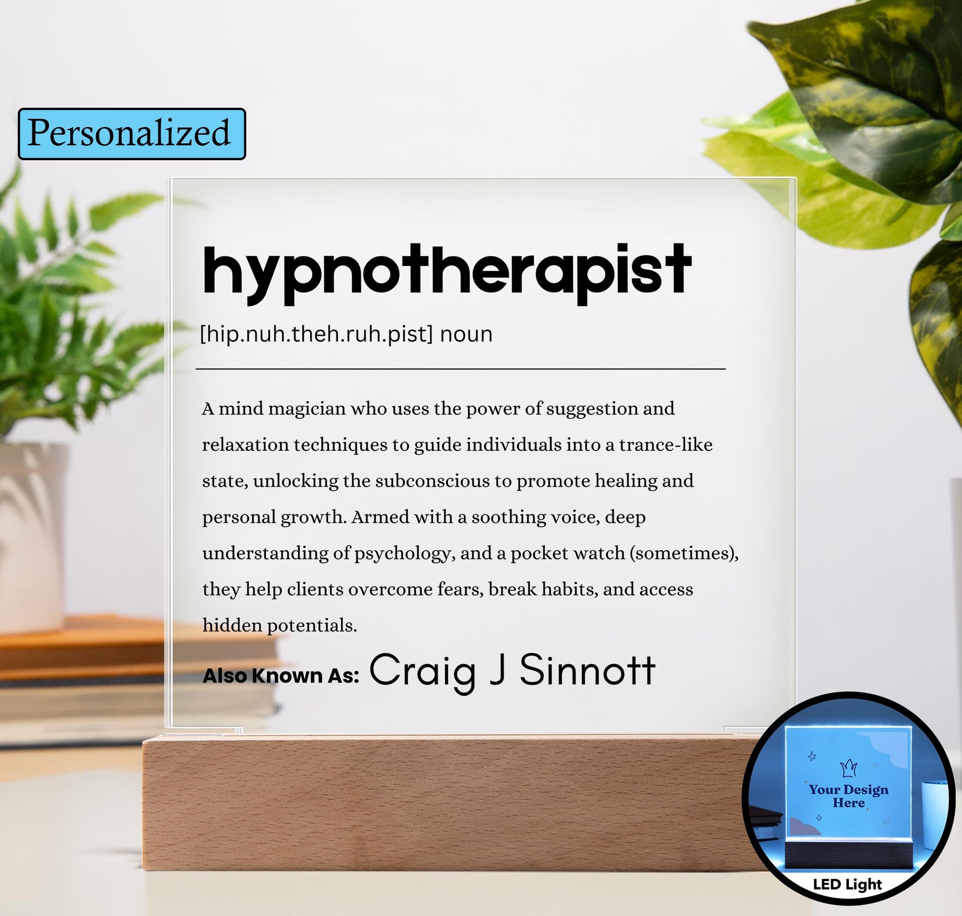 Personalized Hypnotherapist Gift – Hypnosis Gifts