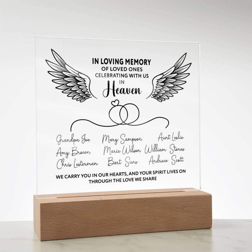 Family Memorial Keepsake Plaque – Family Loss Sympathy Gift – view 3