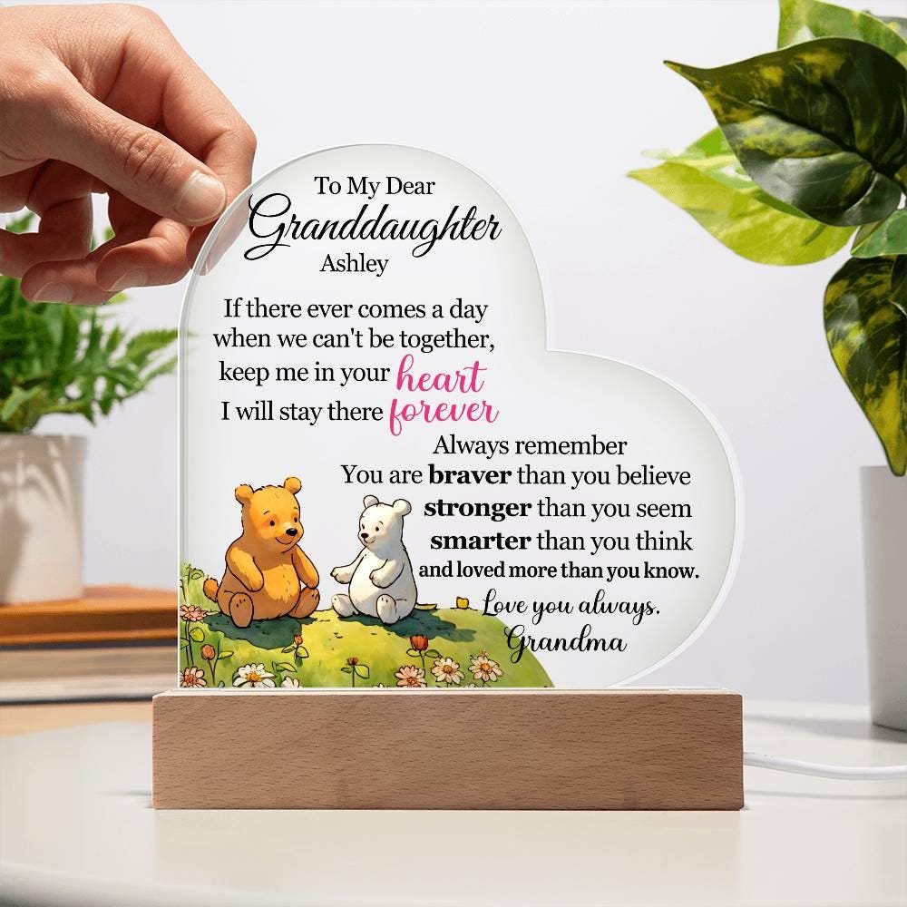 To My Granddaughter Personalized Acrylic Plaque – Gifts from Nana – view 7