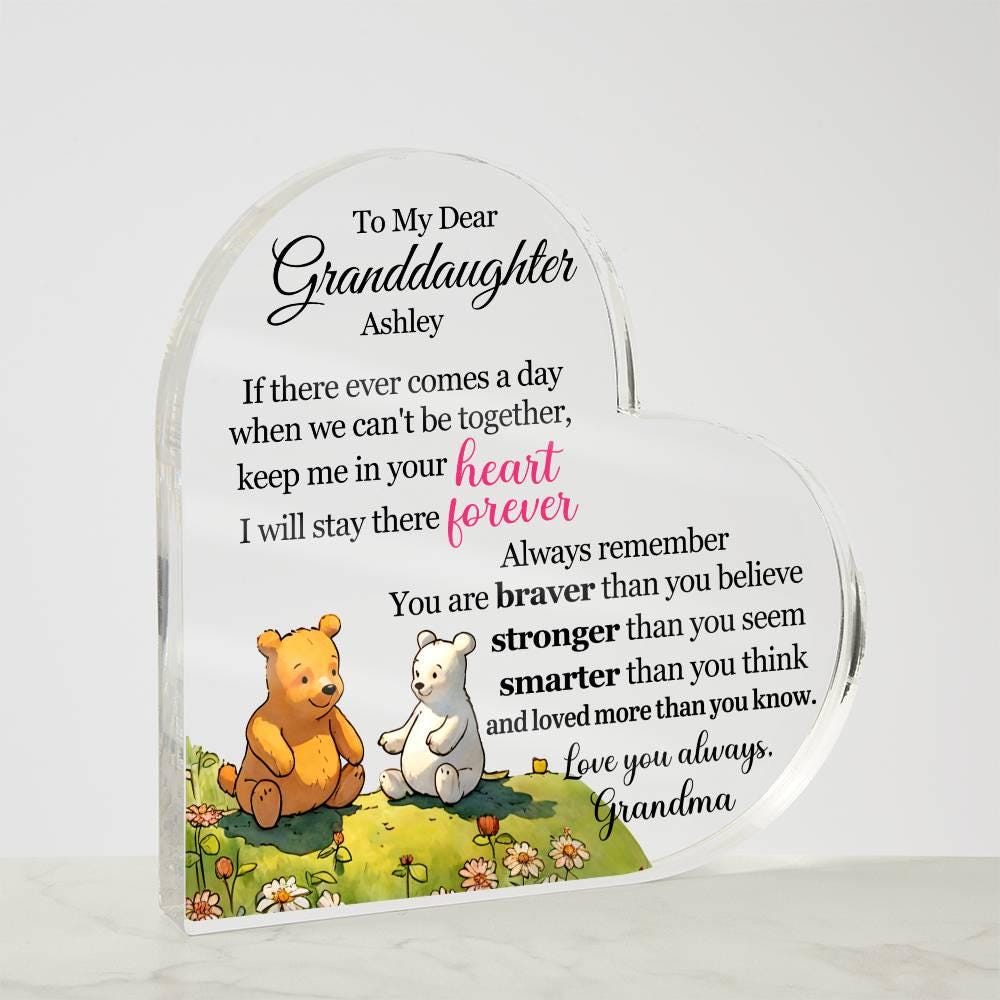 To My Granddaughter Personalized Acrylic Plaque – Gifts from Nana – view 4