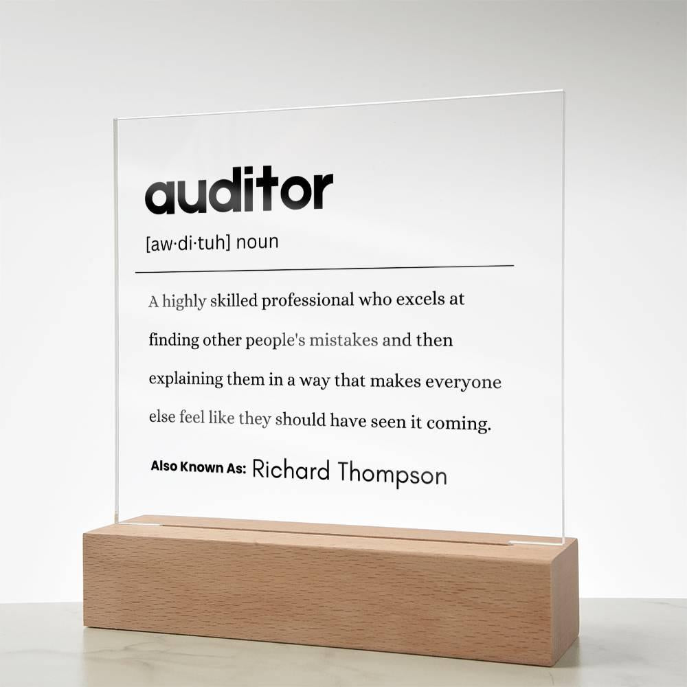 Auditor Gift Personalized Definition Acrylic Plaque – Auditor Birthday – view 8