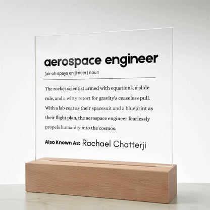Aerospace Engineer Gift Personalized Definition Plaque – view 8