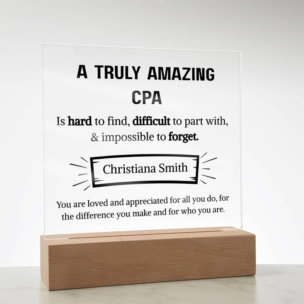CPA Appreciation Personalized Acrylic Plaque – Gift for CPA – view 9
