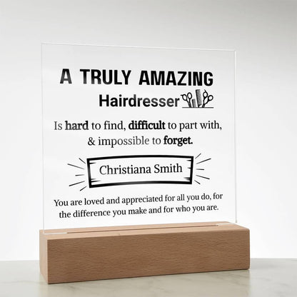 Hairdresser Appreciation Personalized Acrylic Plaque – view 8