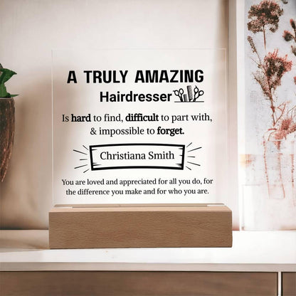 Hairdresser Appreciation Personalized Acrylic Plaque – view 9