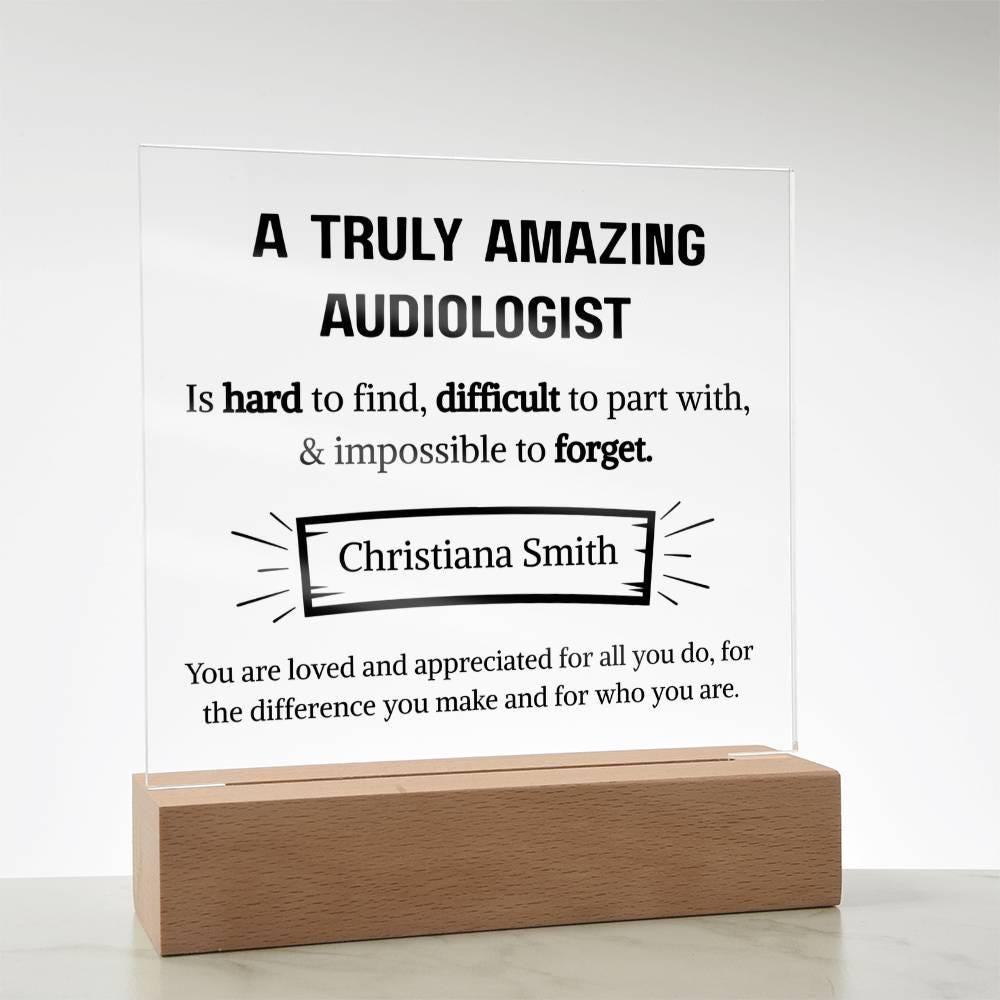 Audiologist Appreciation Personalized Acrylic Plaque – Ear Doctor Gift – view 8