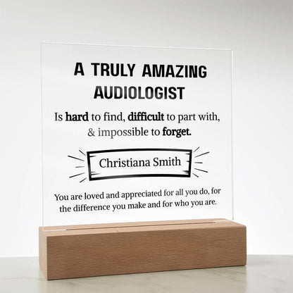 Audiologist Appreciation Personalized Acrylic Plaque – Ear Doctor Gift – view 8