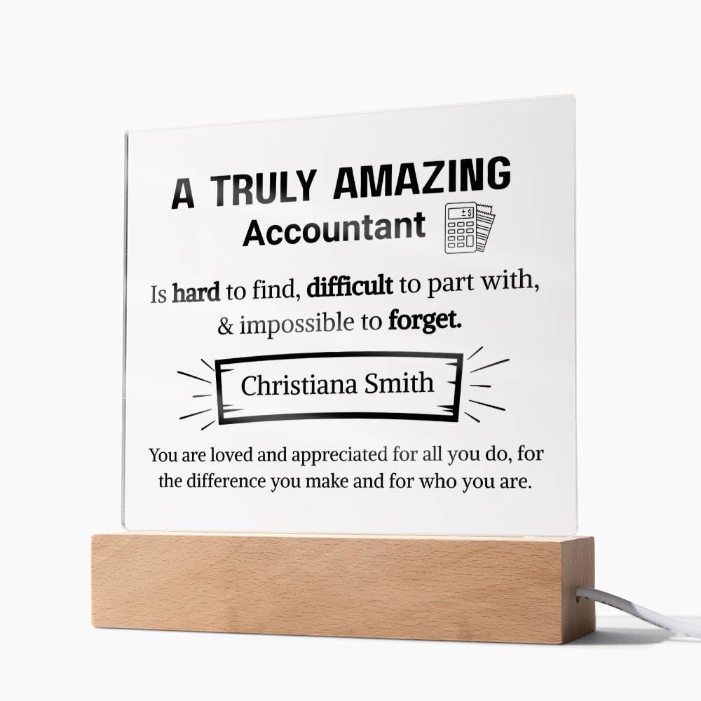 Accountant Appreciation Personalized Acrylic Plaque – Tax Season Gift – view 10