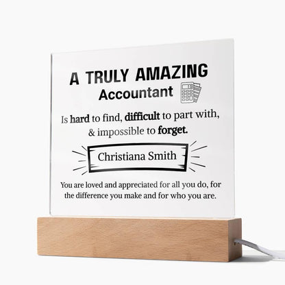 Accountant Appreciation Personalized Acrylic Plaque – Tax Season Gift – view 10