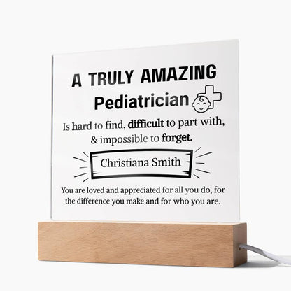 Pediatrician Appreciation Personalized Acrylic Plaque – view 9
