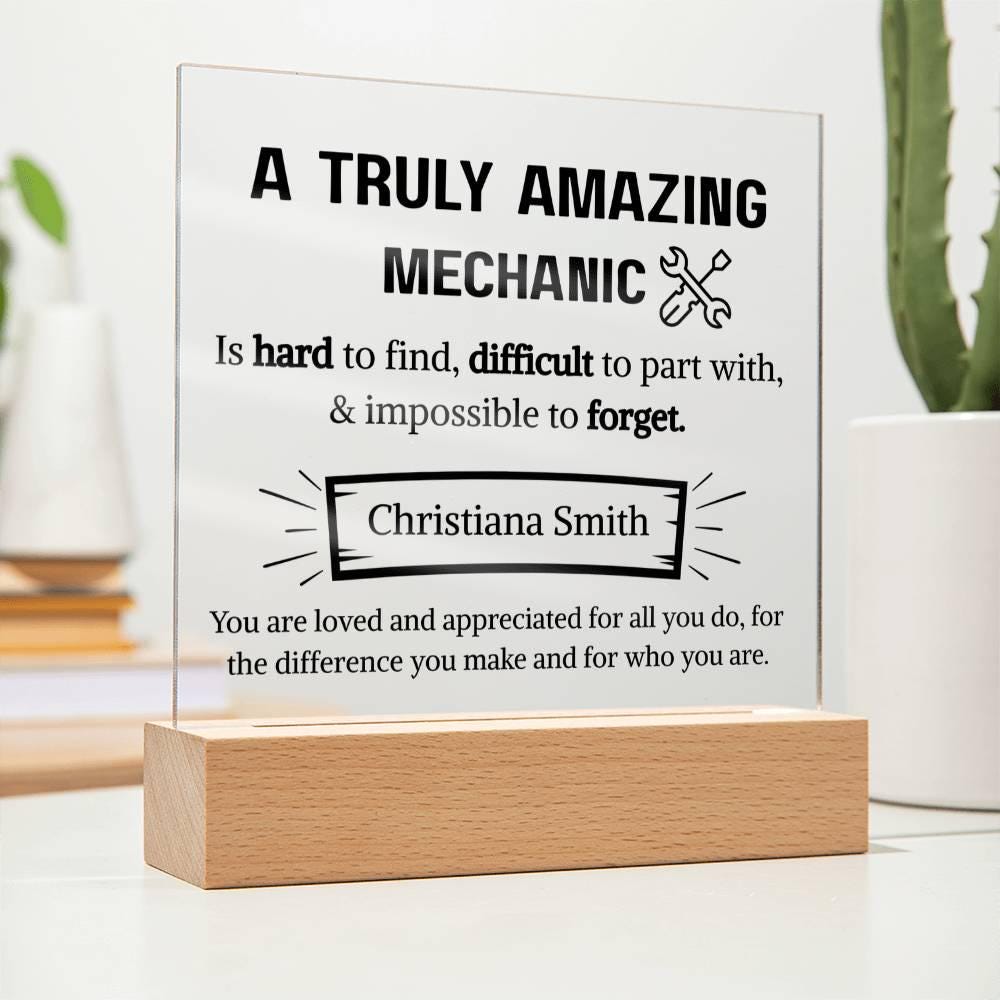 Mechanic Appreciation Personalized Plaque – Gift for Mechanic – view 10
