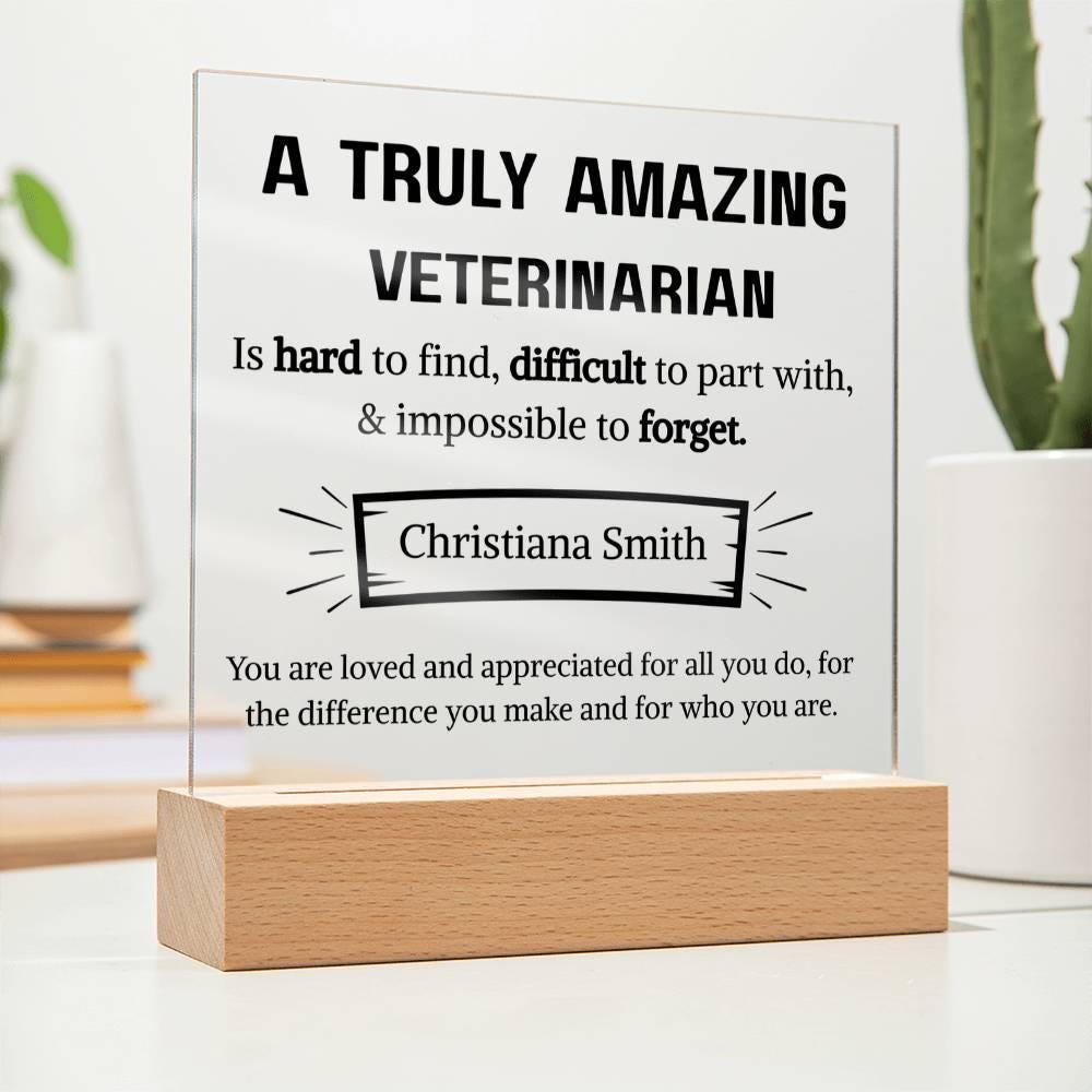 Veterinarian Appreciation Personalized Plaque – Vet Gifts – view 8