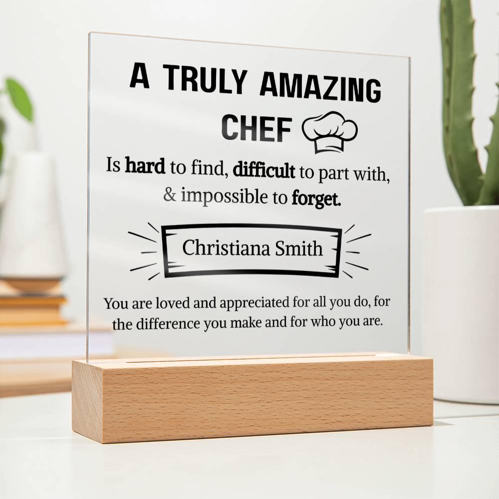 Chef Appreciation Personalized Acrylic Plaque – Gift For Chef – view 10