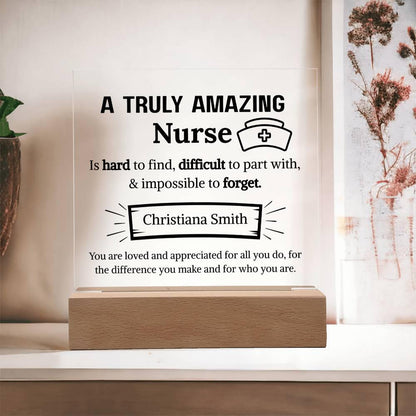 Nurse Appreciation Personalized Acrylic Plaque – Gift for Nurse – view 2