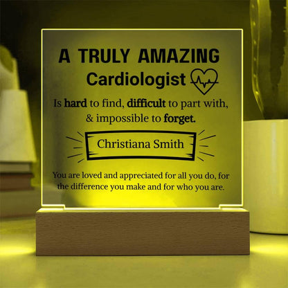 Cardiologist Appreciation Personalized Acrylic Plaque – view 4