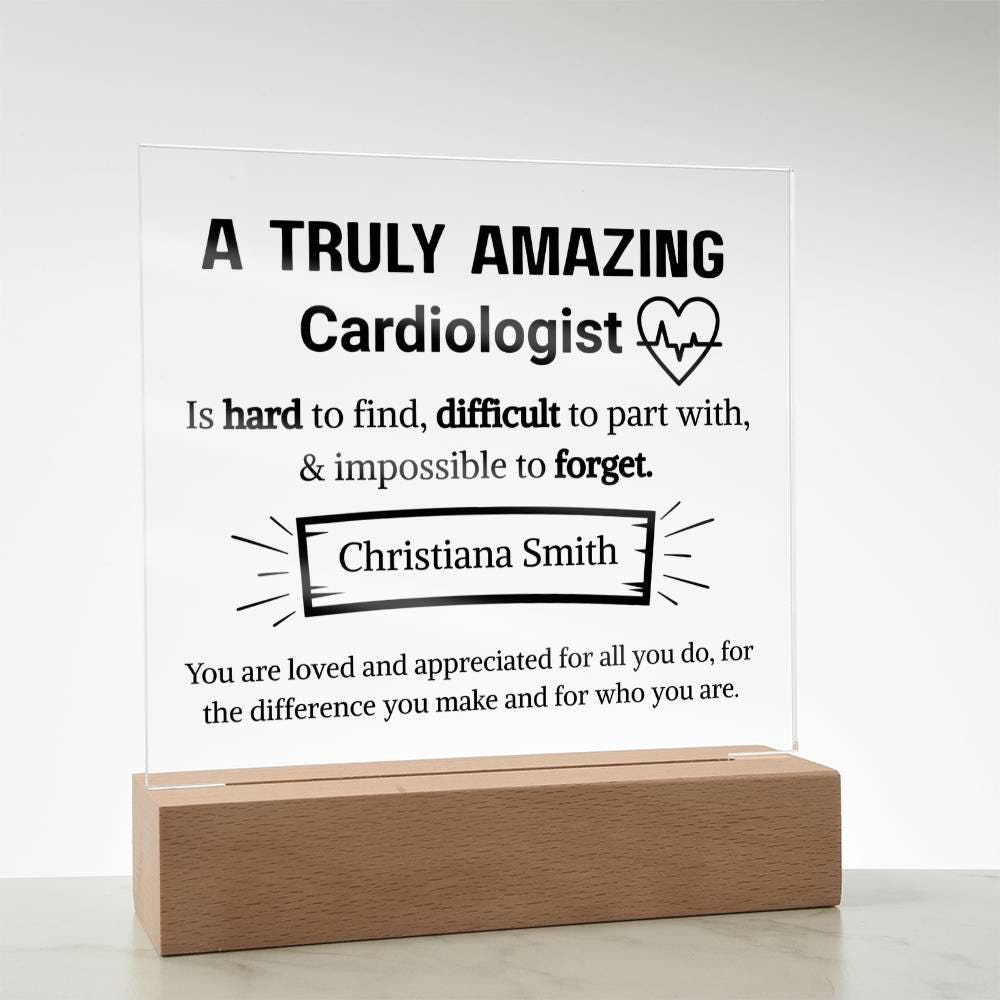 Cardiologist Appreciation Personalized Acrylic Plaque – view 8
