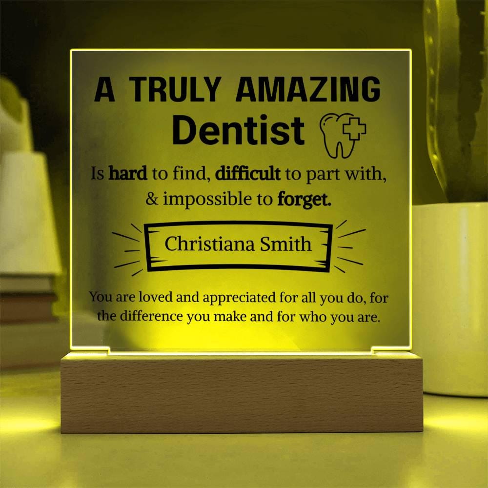 Dentist Appreciation Personalized Plaque – Gift for Dentist – view 4