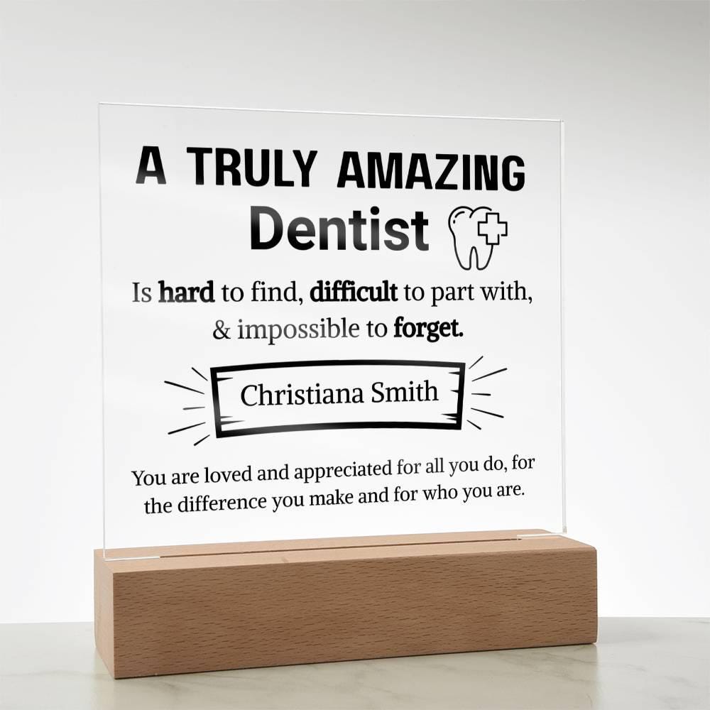 Dentist Appreciation Personalized Plaque – Gift for Dentist – view 2