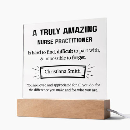 Nurse Practitioner Appreciation Personalized Plaque – Gift for Np – view 9