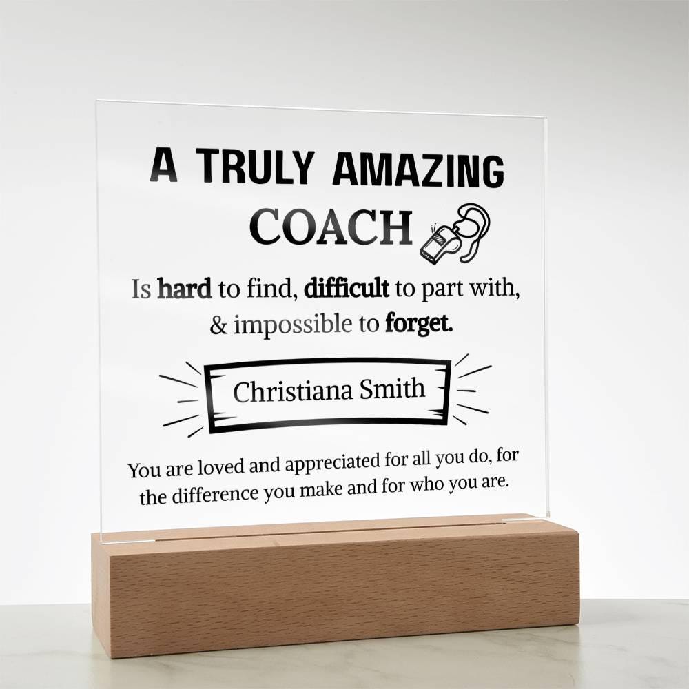 Coach Appreciation Personalized Acrylic Plaque – Gift for Coach – view 8